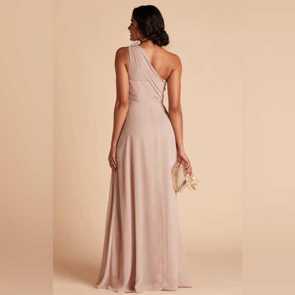 Birdy Grey Kira Chiffon Dress Taupe Formal Gown Bridesmaid Prom Dress - Picture 4 of 12